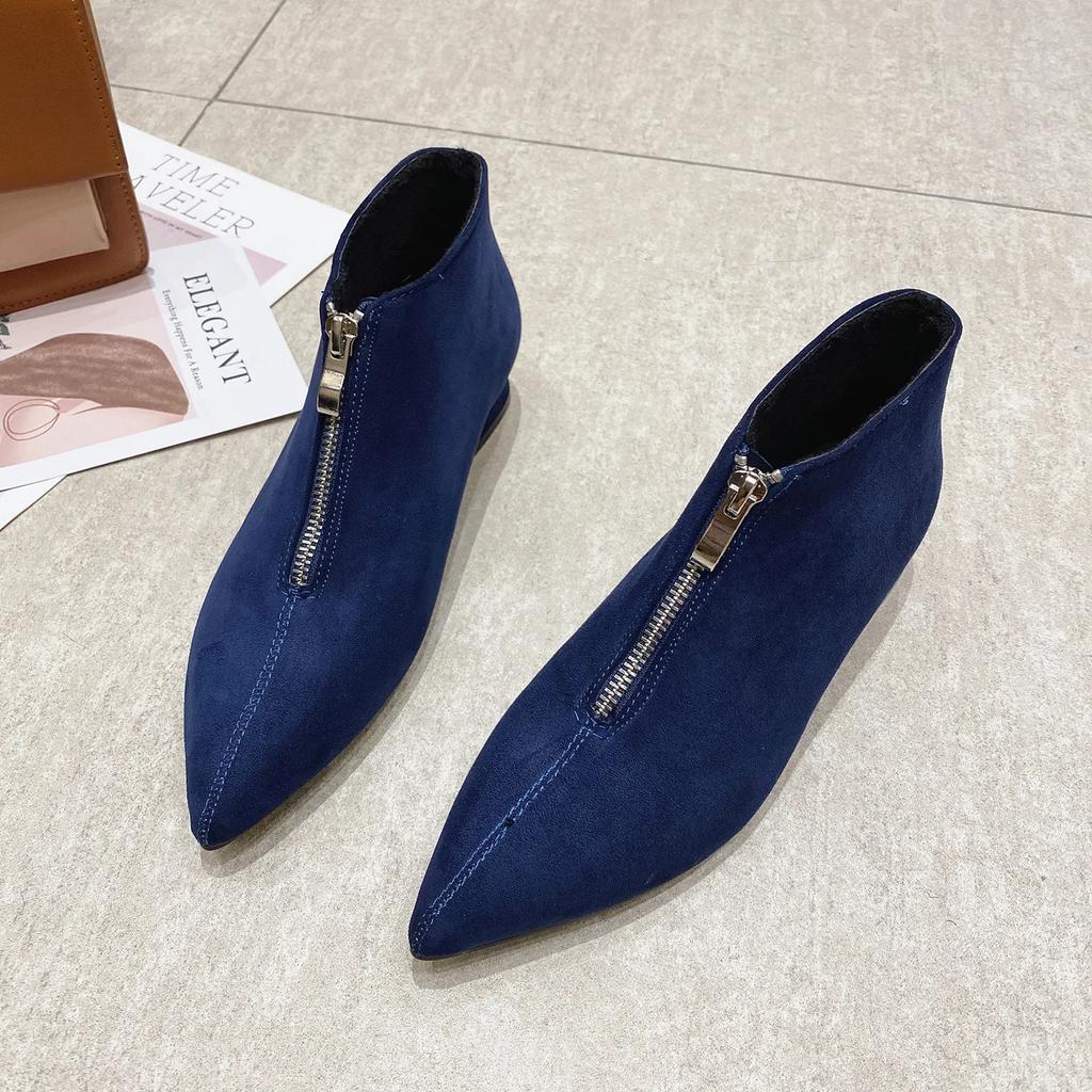 Модные ботинки, женская зимняя обувь, женские ботильоны с острым носком, сексуальная женская обувь для вечеринок, обувь на квадратном каблуке, черный, синий цвет