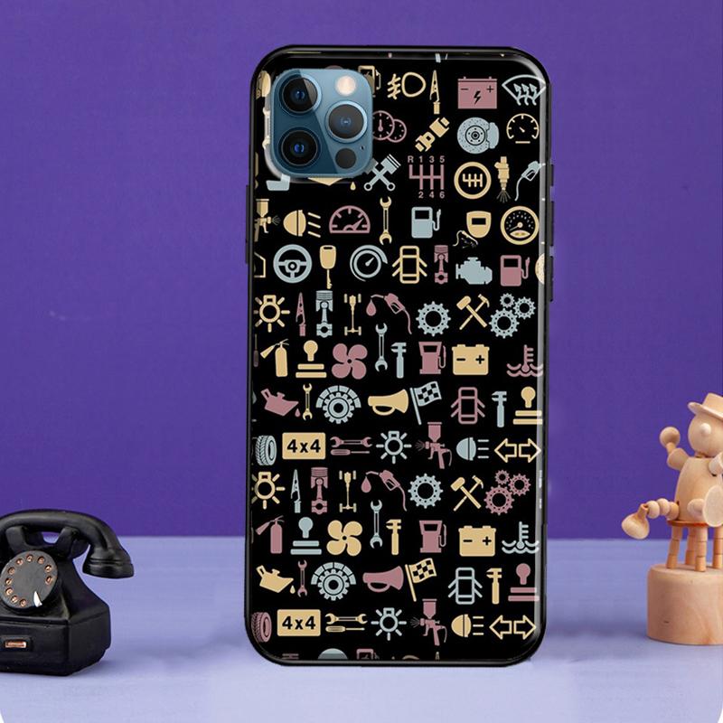 Автомобильные запасные части, чехол для двигателя автомобиля для iPhone 13 11 14 Pro Max 12 mini, полный чехол для iPhone XR XS Max X 7 8 Plus SE 2020