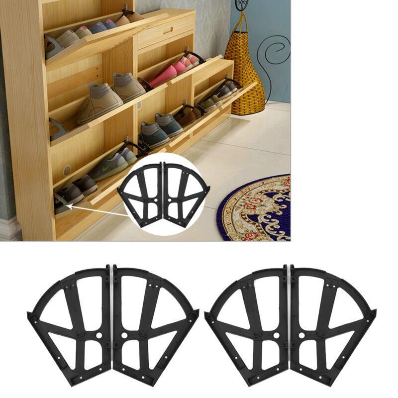 1Pcs Black Large Capacity Shoe Cabinet Flip Shoe Rack Hinge YL