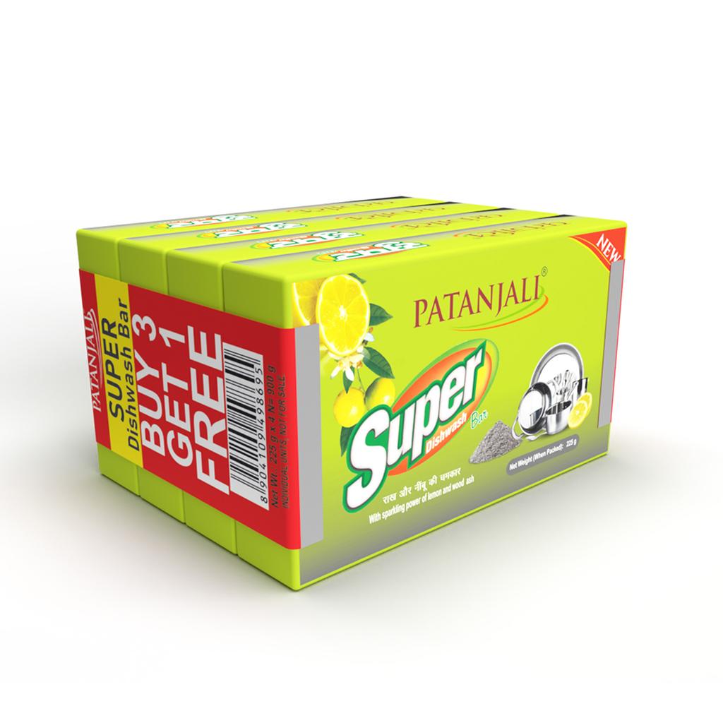 Patanjali Super Dish Wash Bar, With Natural & Superior Cleaning 900gm