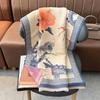 Autumn and Winter New Imitation Cashmere Plum Blossom Retro Ink Painting Style Travel Photo Warm Scarf Mother Shawl Outside