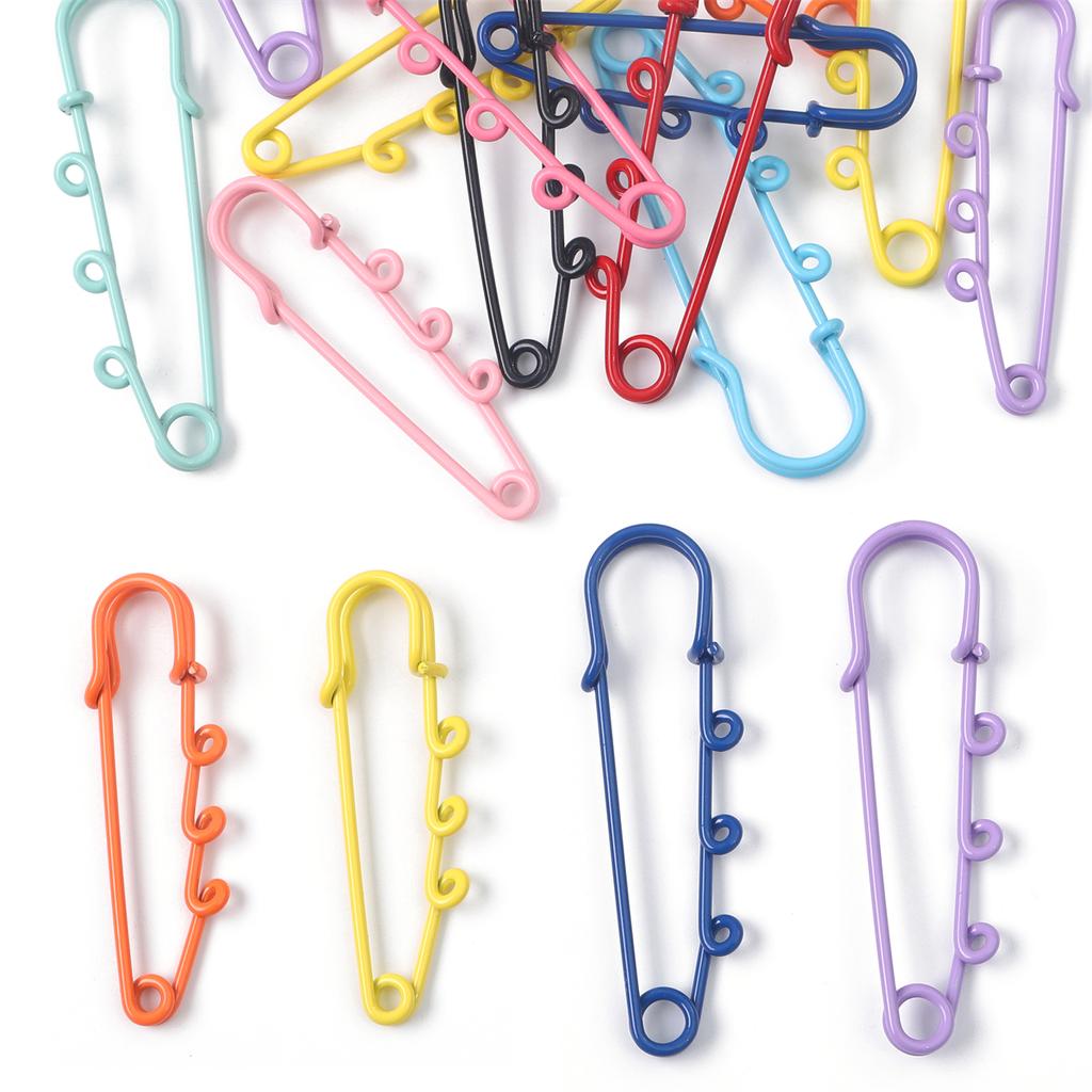 2/5Pcs Colorful 3 Holes Pins Brooch for DIY Making Decorations Clothing Fixator Supplies Accessories