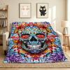 Sugar Skull Flannel Blanket Throw Blanket Soft Warm Sofa Bed Camping Car home Decor Unique Christmas Gift C930135