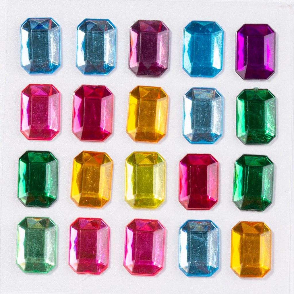 Colored Self-adhesive Rhinestones Sticker Children's Stage Show DIY Face Eye Decoration Acrylic Crystal Diamond Tattoo Sticker