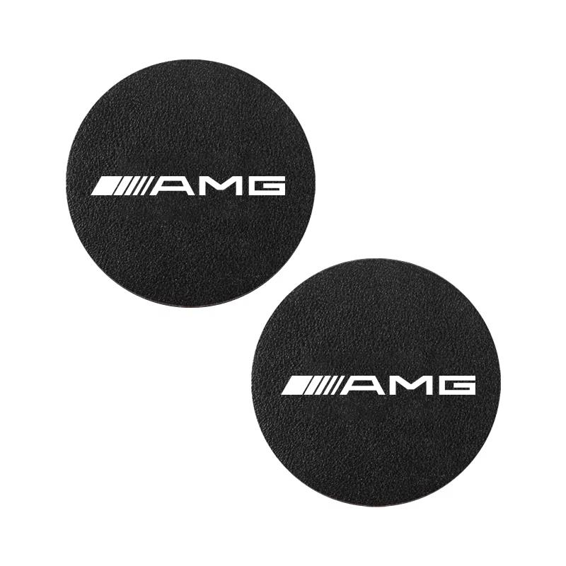 ZLLB1 2pcs Car Water Cup Pad Holders Non-slip PUFor Mercedes Benz AMG W203 W204 W206 W220 W205 W211 W212 W201 W168 E300L GLC V8 GT SLK