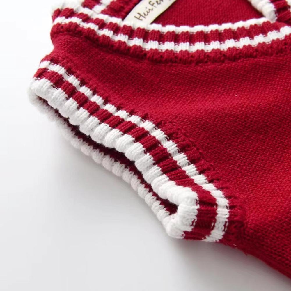 2023 Новый жилет, четырехцветный смешанный жилет без рукавов с v-образным вырезом, модный тренд, новый корейский жилет для мальчиков