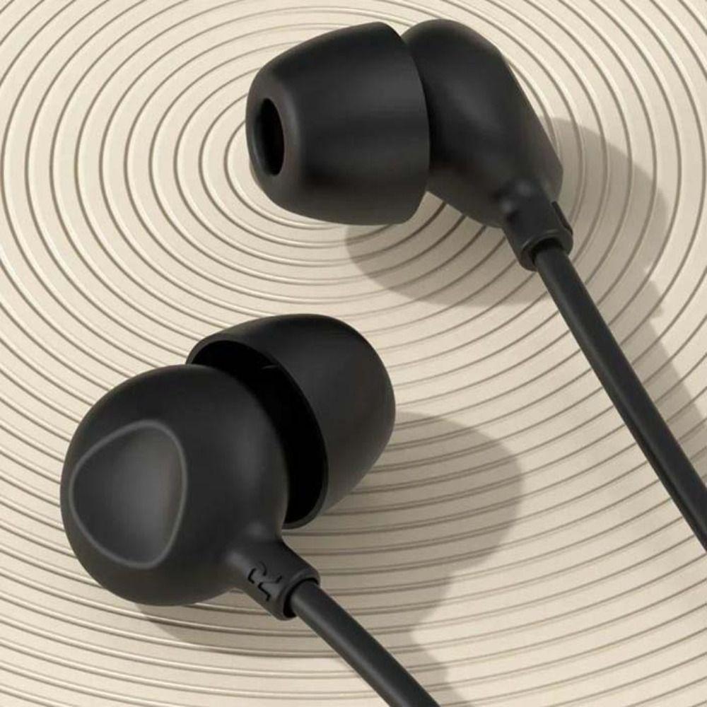 Silicone Noise Cancelling Earphones Type C Wired Earphones Sport Earphones In-Ear Headphones Sleep