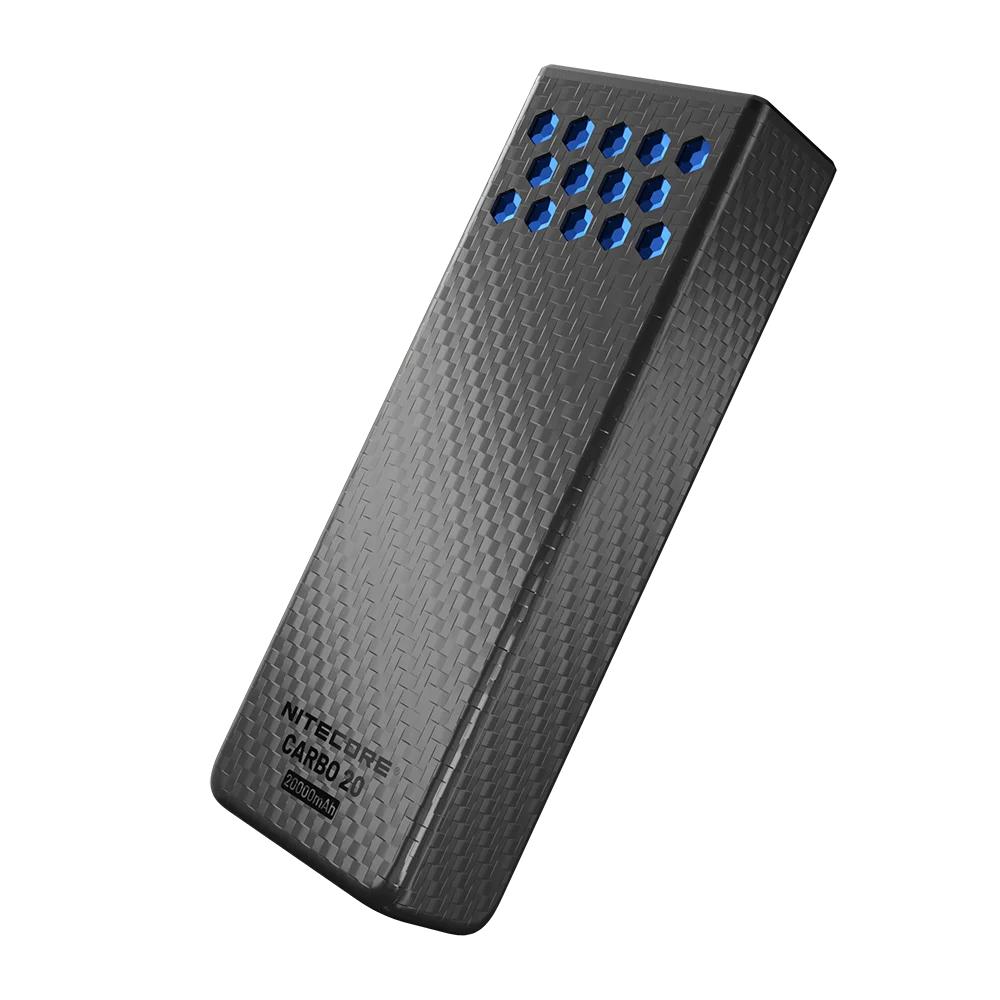 NITECORE CARBO 20 20000mAh Carbon Fiber Mobile Power Bank Professional Outdoor Fast-Charge Power Bank for Outdoor