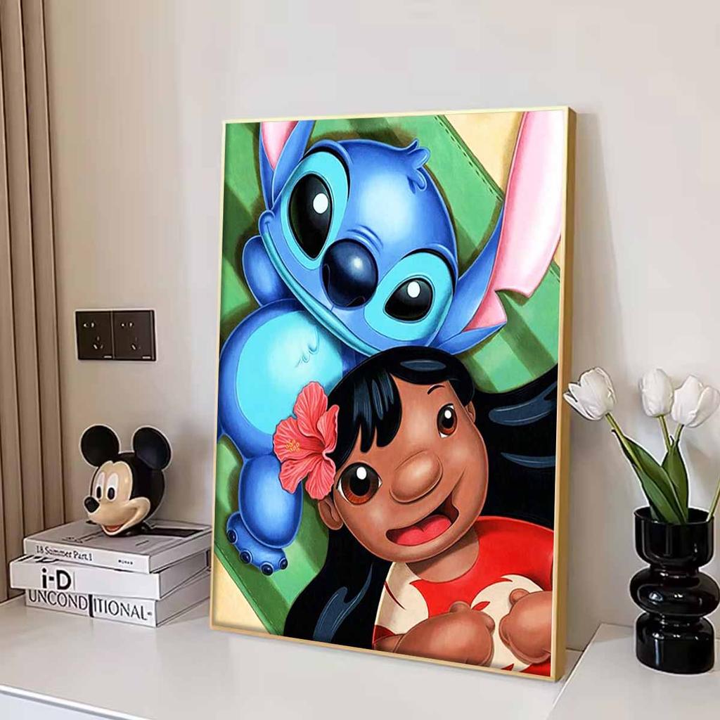 Full Round Diamond Painting Lilo & Stitch Art Rhinestone Picture Mosaic DIY 5D Cross Stitch Embroidery Home Decoration