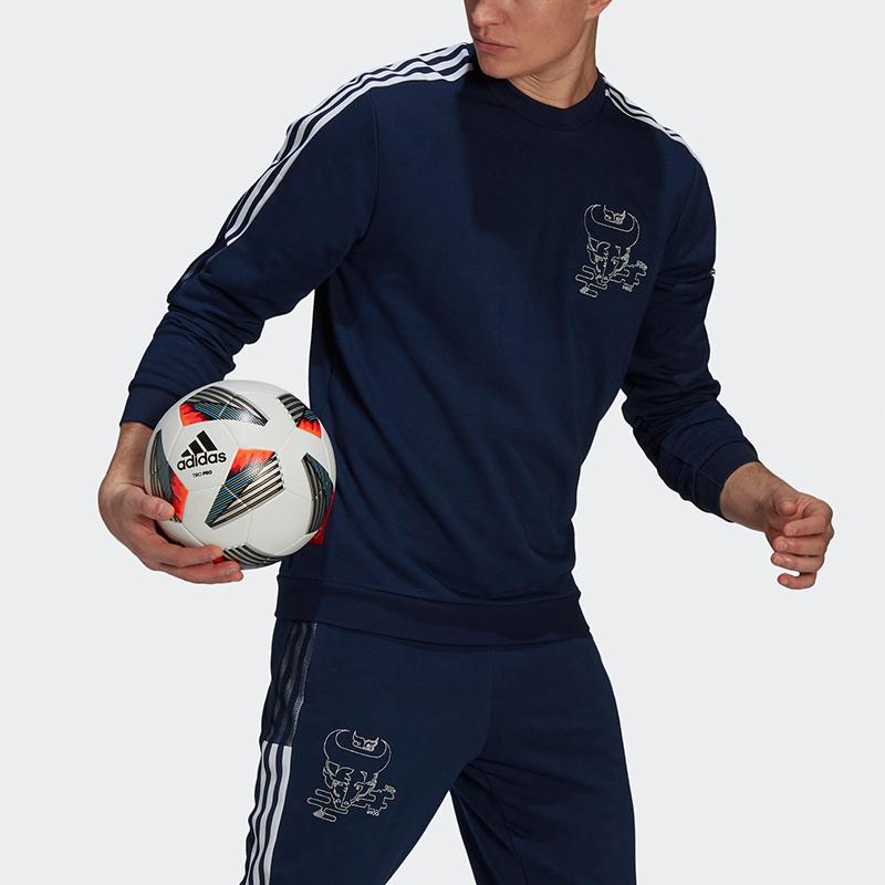 adidas Коллекция CNY Толстовки Мужские Темно-синие С круглым вырезом Умеренные Другие GK9401