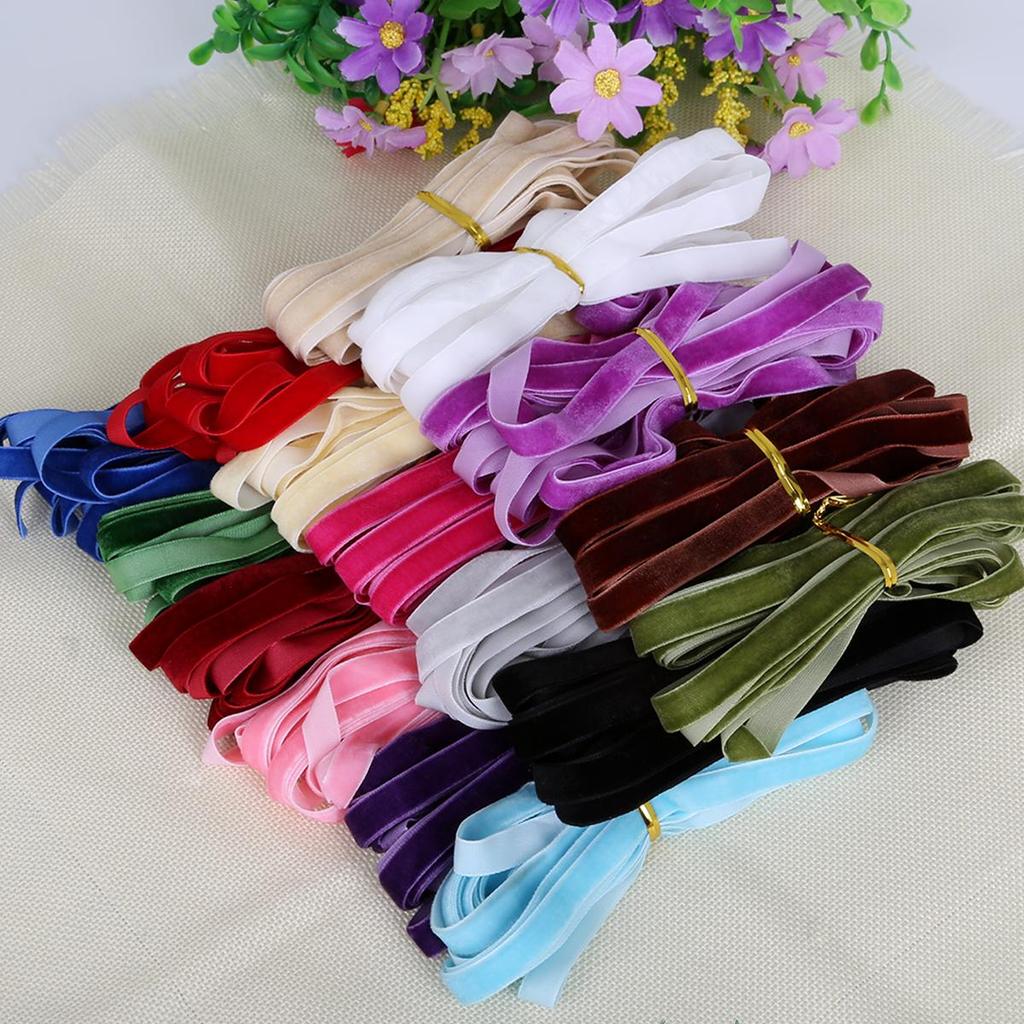 5 ярдов, 10 мм, разные цвета, варианты, бархатная лента, велюровая тесьма, повязка на голову, аксессуары для повязки для волос