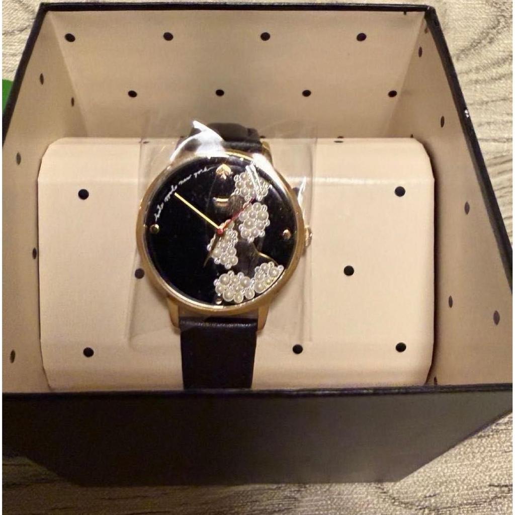 Б/у аналоговые часы kate spade NEW YORK с мотивом пуделя, новые, неиспользованные, водостойкие 3 АТМ