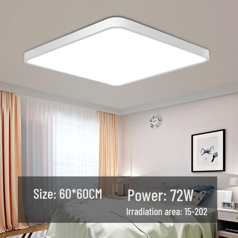 Скандинавская современная ультратонкая светодиодная прямоугольная потолочная лампа для гостиной и спальни