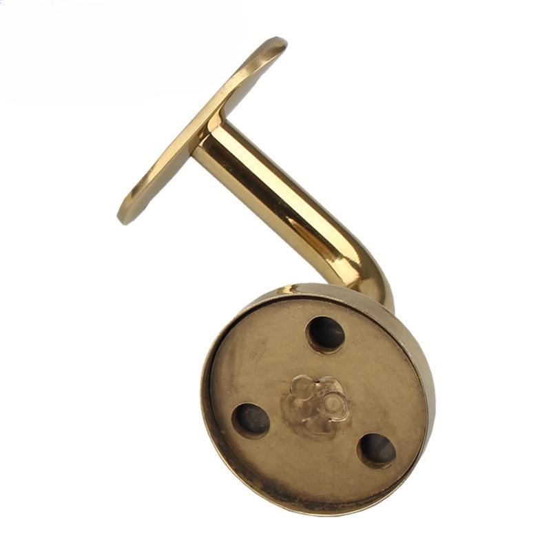 boutique staircase wall armrest bracket, bright titanium rose gold stainless steel 304 guardrail support frame