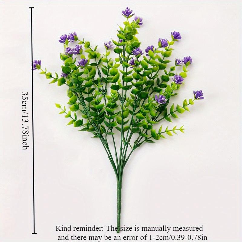 Eucalyptus Simulation Flower 7-head Home Decoration Potted Plant Ornament Desktop Fake Flower Ornament Home Festival Decoration