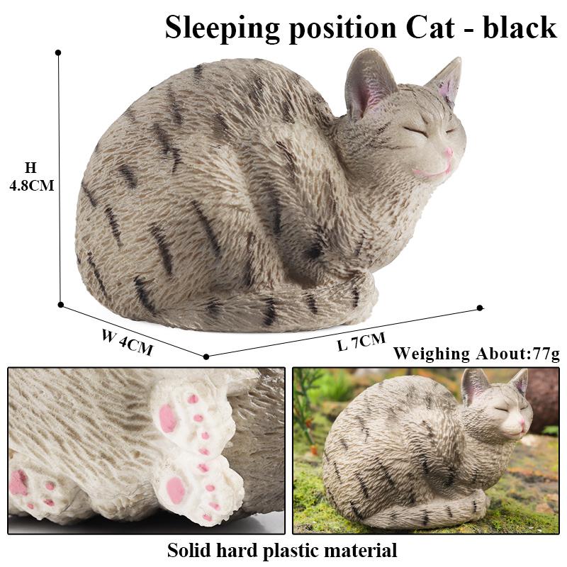 Oenux Кошачий игровой комплекс Китти Бобтейл Сиамский Сфинкс Регдолл Модель Фигурка Фигурка Милое украшение Домашнее животное Детская игрушка Подарок