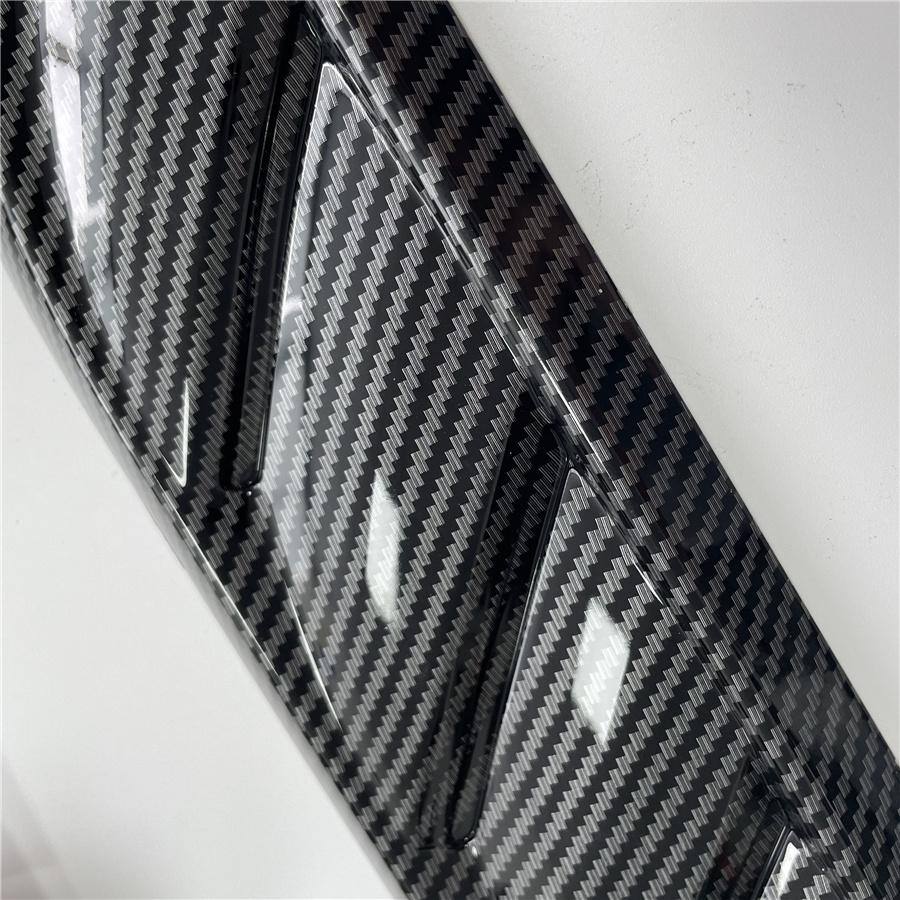 Universal Car Hood Vent Louver Scoop Cover Air Flow Intake Carbon Fiber Look Kit