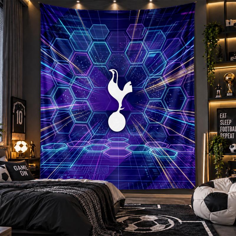 Wall Hanging Tapestry Tottenham Hotspur Print Cloth for Living Room Bedroom Home Decor
