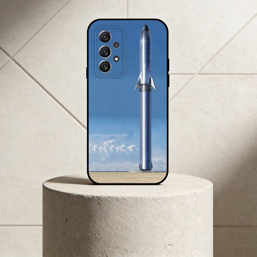 Interstellar rocket phone Case For Samsung S25,24,21,22,23,30,Ultra,20,Plus,Fe,Lite,Note Soft Black Cover