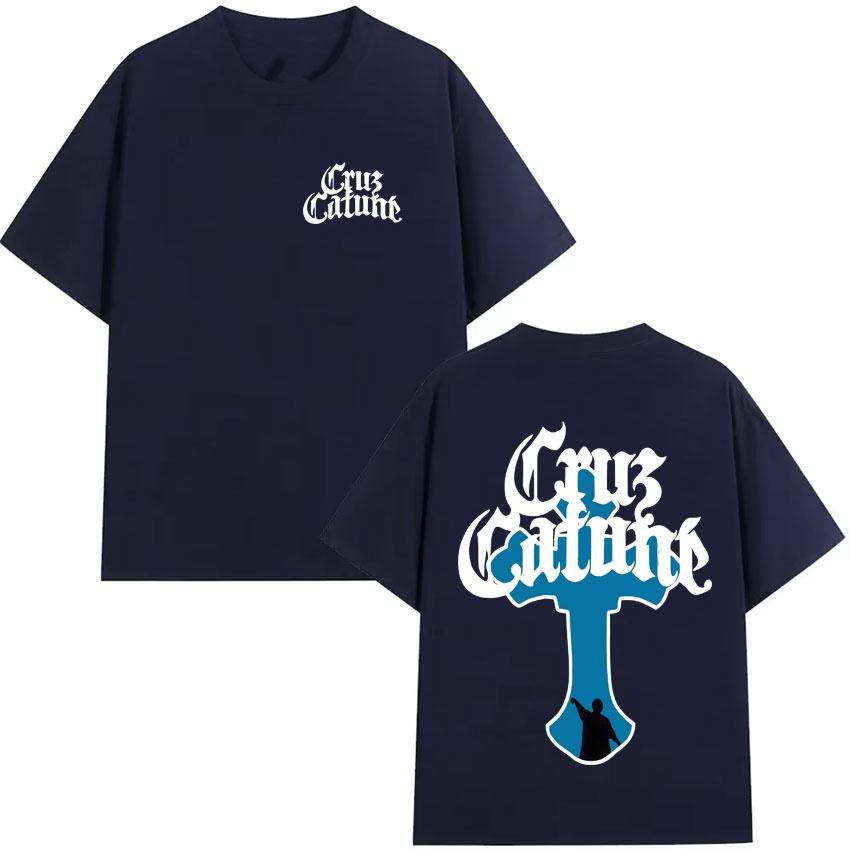 Streetwear Pattern Print Cruz Cafune Me Muevo Con Dies New Album Tour 2026 Summer Merch Casual Tshirt Unisex Women Cotton Tshirt
