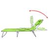 Foldable Sun Lounger with Headrest Adjustable Apple Green