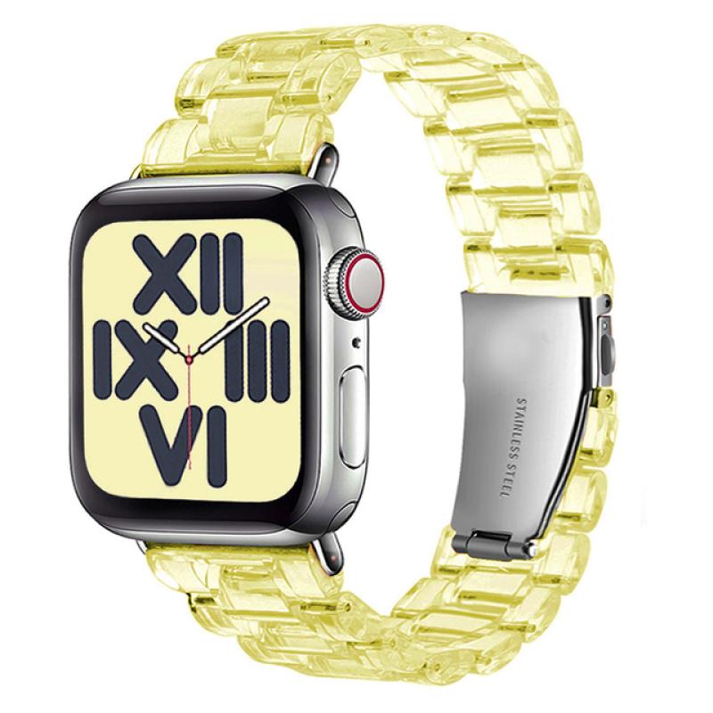 Прозрачный ремешок из смолы для Apple Watch, ремешок 42 мм, 40 мм, Correa 44 мм, 38 мм, смарт-браслет iwatch series 8, 7, 6, 5, 4 SE, 41 мм, 45 мм
