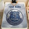 Custom Name,Everton FC Printed Flannel Blanket, soft throw for bedroom sofa, washable, Christmas present, great gift.