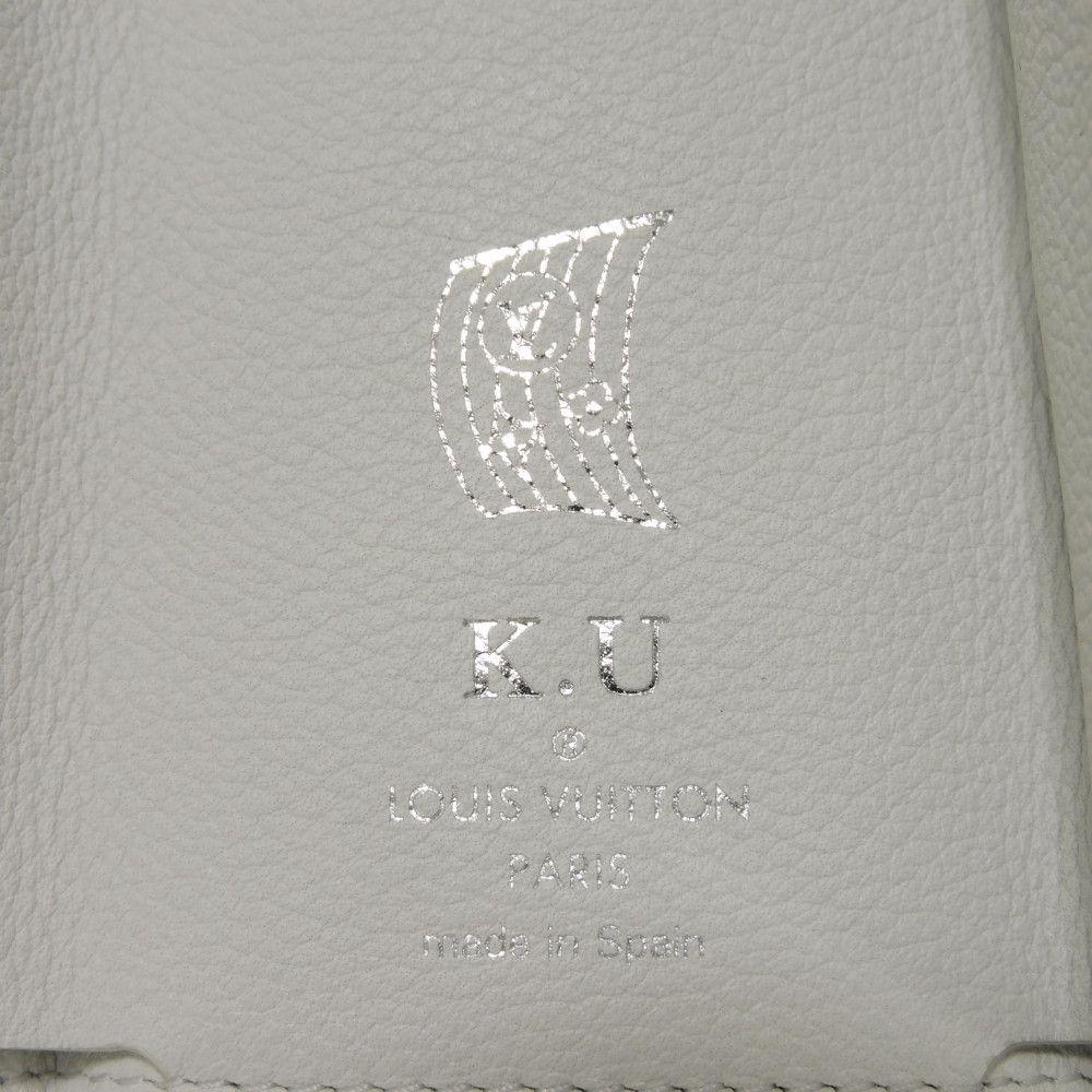 Б/у 12564 Замок Портфейль Мини M68482 7942 Япония Лимитированная Серия Телячья кожа Белый Картхолдер Кошелек для монет Логотип LV Снег