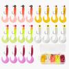 20Pcs Soft Fishing Lure Metal Jig Head Fishing Hooks Realistic Design Bright