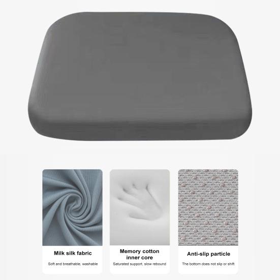 Подушка сиденья из пеноматериала с эффектом памяти и завязками, медленный отскок, нескользящая, моющаяся, Fours Seasons