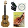 Ukulele Set with Instruction Tenor Gear S.Yairi Book, Size, Zebrawood, Pegs, YU-T-03ZW