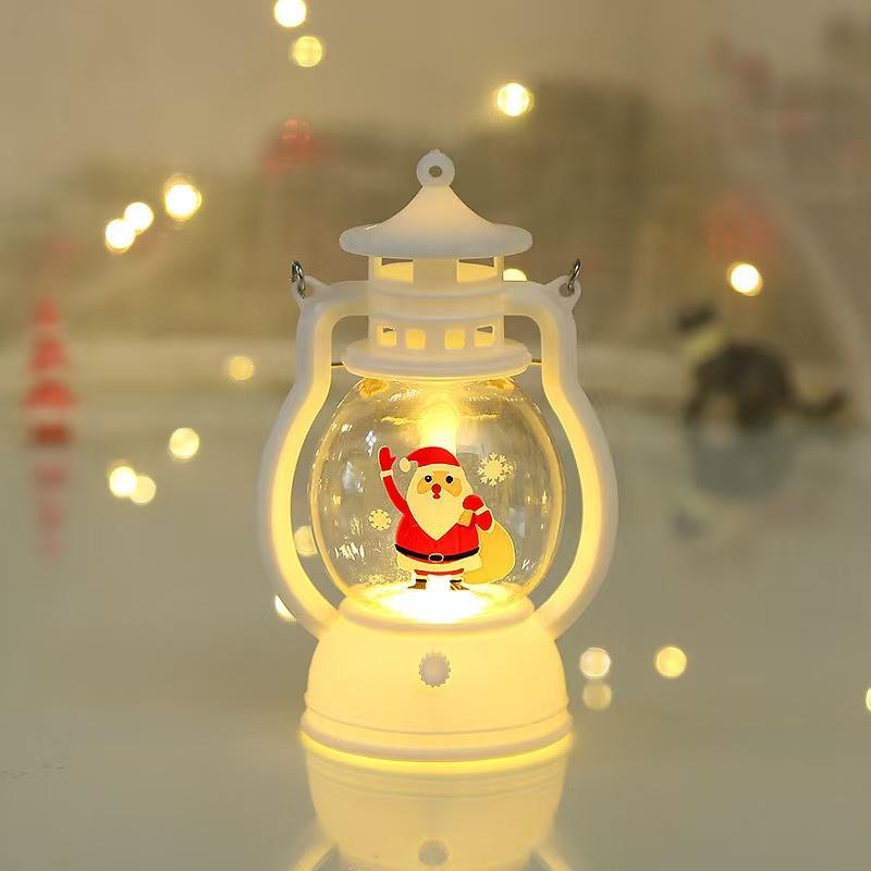 Ручной Рождественский Фонарь со Свечой LED - Декоративное Подвесное Украшение для Елки или Сцены