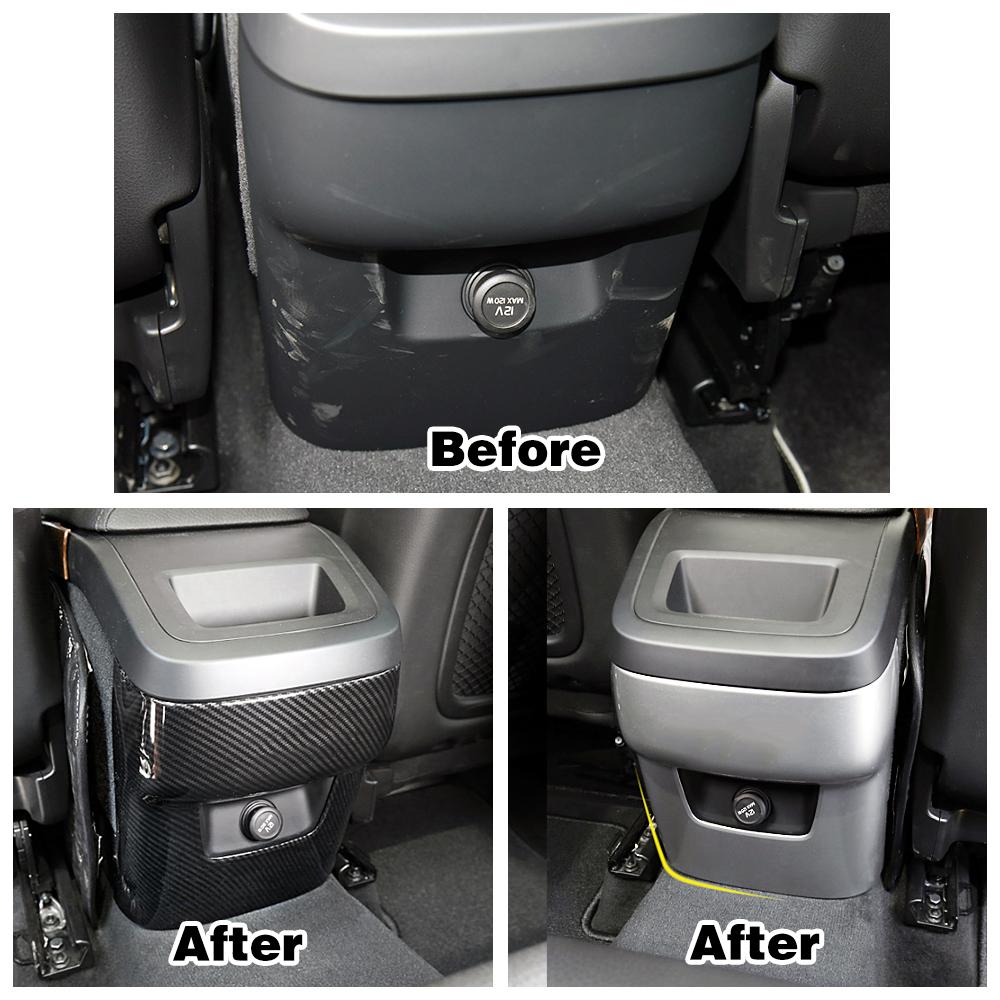 Для Volvo XC60 2018 2019 2024 Внутренняя центральная консоль для хранения вещей, подлокотник, ящик для хранения вещей, задняя панель, отделка, наклейка на молдинг для салона из ABS