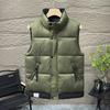 Simple Style Men's Down Vest Autumn and Winter Stand-up Collar Jacket Fashionable Versatile Casual Top Warm and Thickened Vest Tide