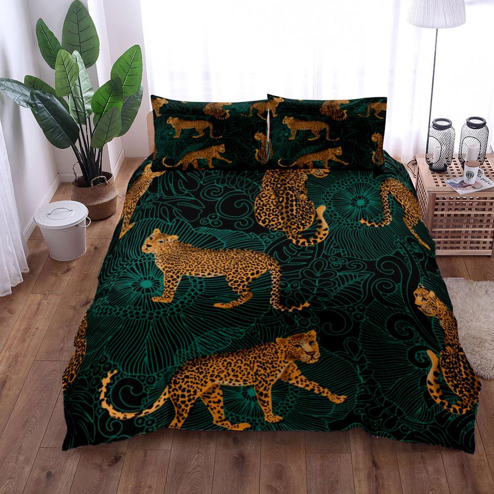 Комплект постельного белья Green Safari Monkeys King Queen Double Full Twin Single Size