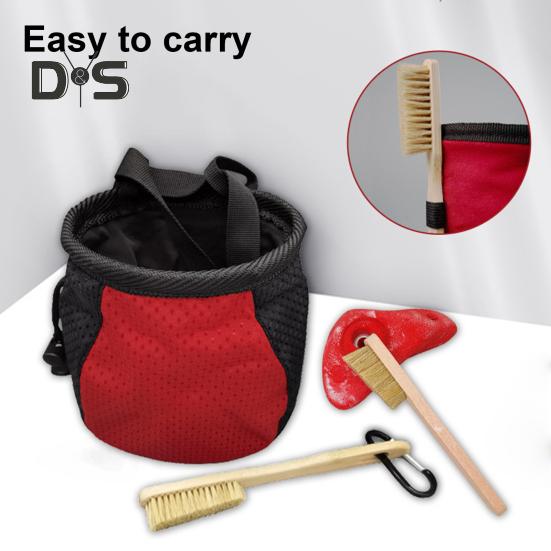 Деревянная щетка для скалолазания с эргономичной ручкой, густая щетина кабана, портативная щетка для скалолазания в помещении и на открытом воздухе, инструмент для чистки