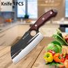 WXCOO Kitchen Knives Butcher Knife Handmade Forged Professional Household Slicing Knife Fruit for BBQ Cooking Tool Wooden Handle