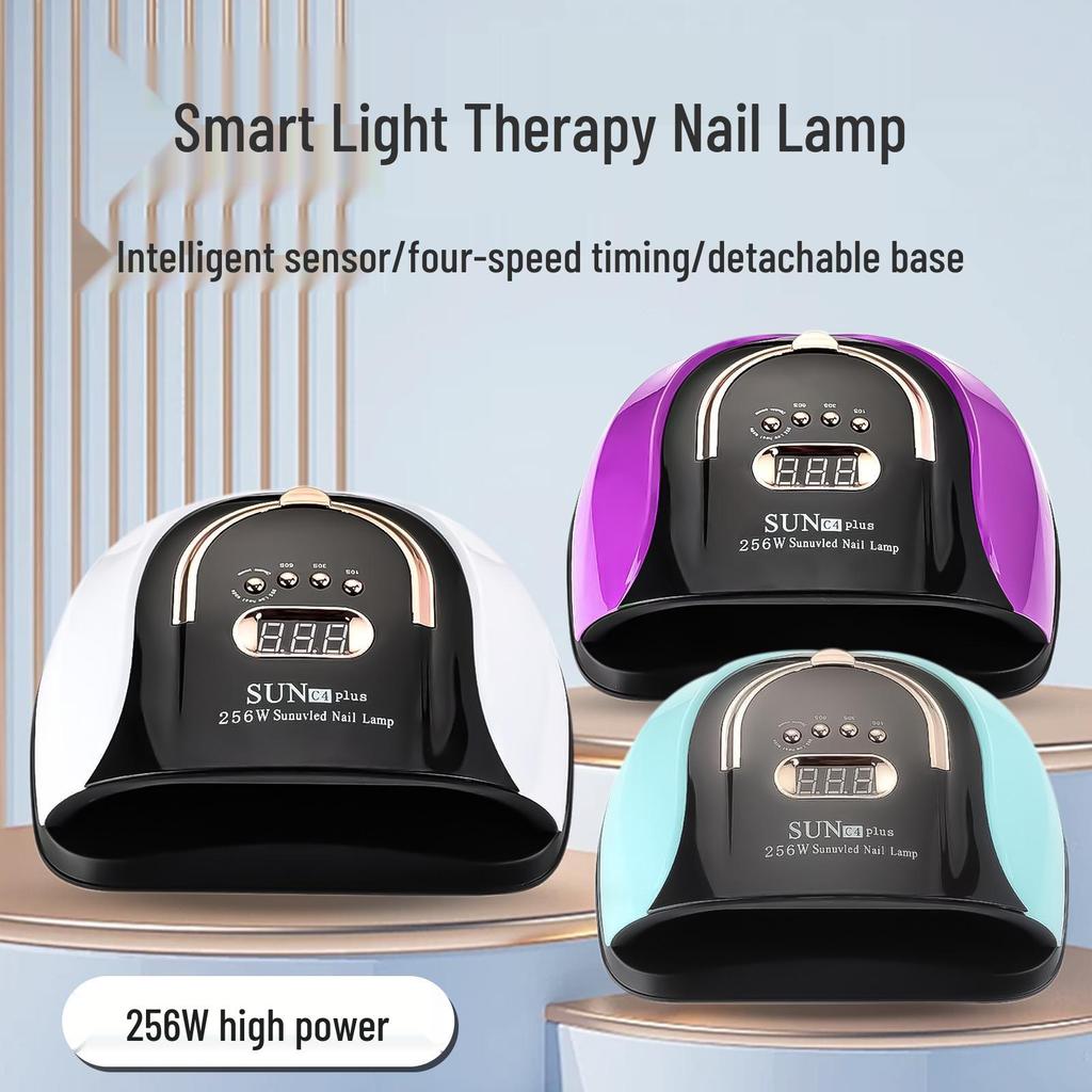 256 Вт Мощная светодиодная лампа для фототерапии ногтей и УФ-отверждения Сушка