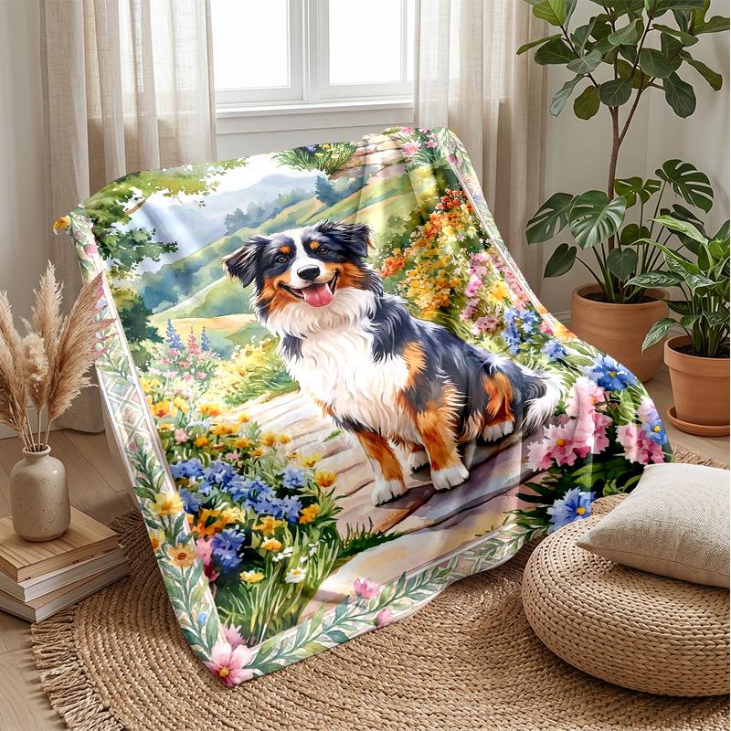 French Bulldog with Sunglasses Theme blanket Lightweight Warm Flannel Blanket Decorative Throw Blanket for Home Decoration