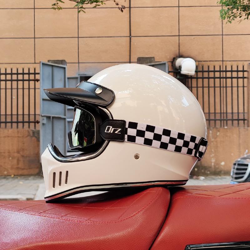 Мотоциклетный шлем Анфас Casco Moto Шлем Винтаж Чоппер Ретро шлем capacete de motocicleta