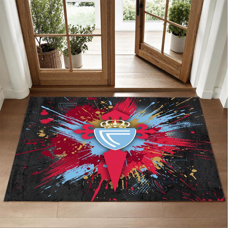 Celta Vigo FC Design Crystal Velvet Rug Soft Decorative Mat for Bedroom Entrance