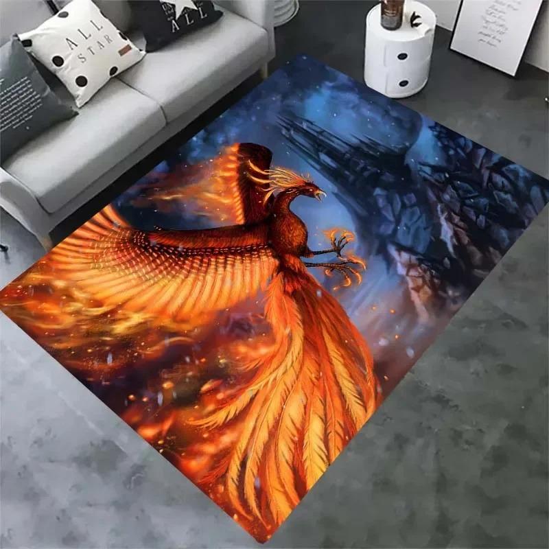 Phoenix Pattern Floor Mats Door Decoration Home Living Room Floor Mats