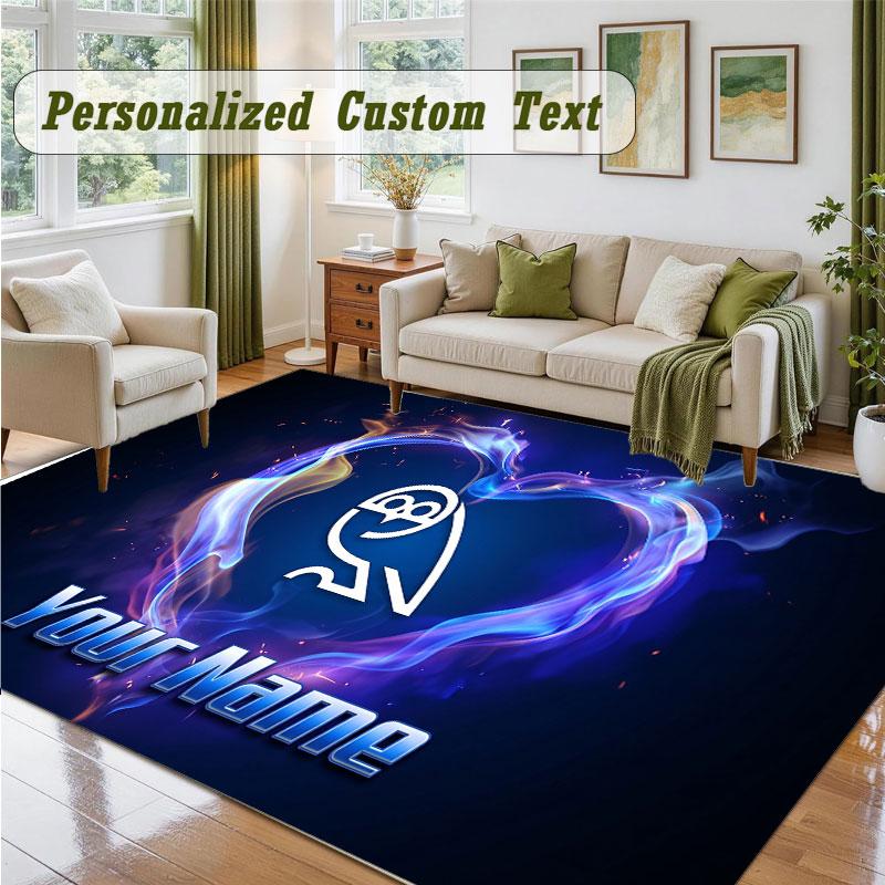Crystal Velvet Square Rug Custom NameSheffield Wednesday FC Pattern Non Slip Home Floor Decor Rug