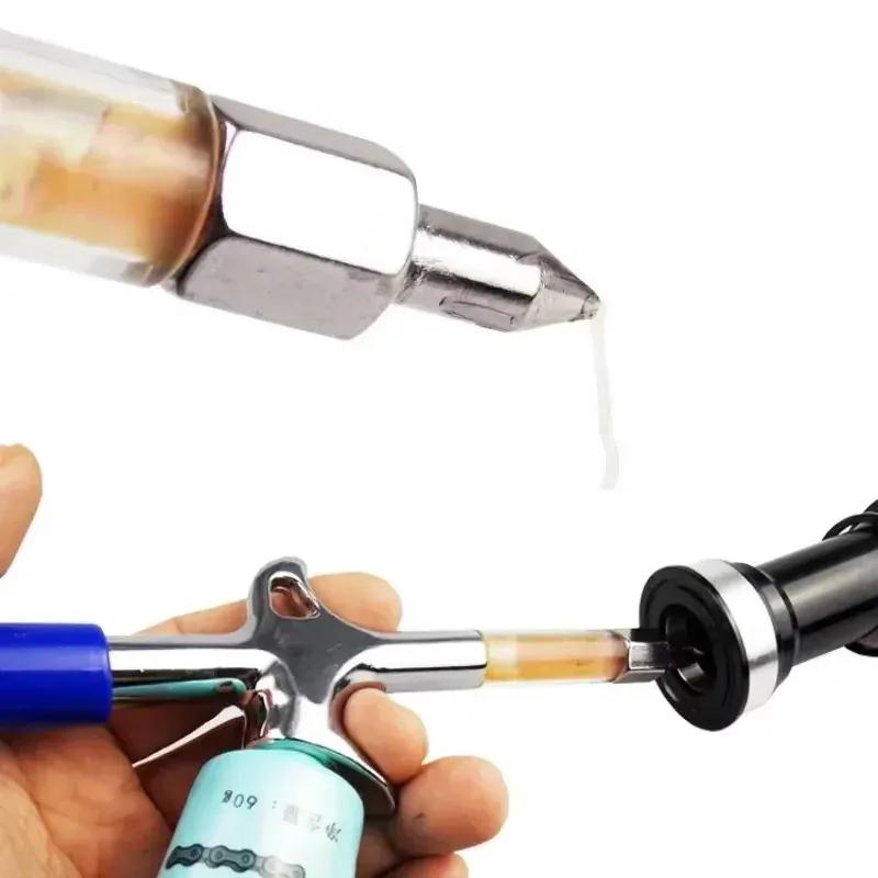 Bicycle Aluminum Grease Gun Aluminum Alloy MTB Bike Bearing Hub Grease Syringe Bicycle Oil Lubricant Cycling Accessories