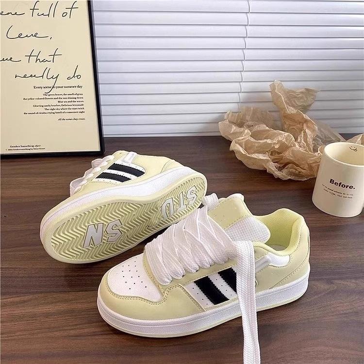 Niche Design Thick Tongue Bread Shoes Board Shoes Female Students Versatile Casual White Shoes Children