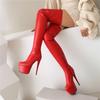Women's High-heeled Boots Autumn and Winter Sexy European and American Style Waterproof Table Fine-heeled Large-size Knee Boots
