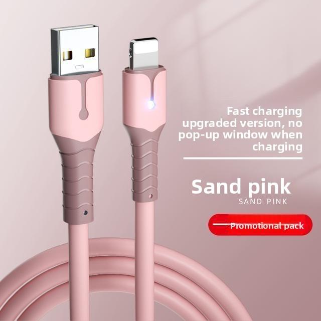 Силиконовый кабель Lightning для зарядки с быстрой зарядкой для iPhone и устройств Apple