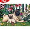 Алмазная картина, мозаика, собаки, полная квадратная круглая Алмазная вышивка, изображения животных, декор из страз для дома