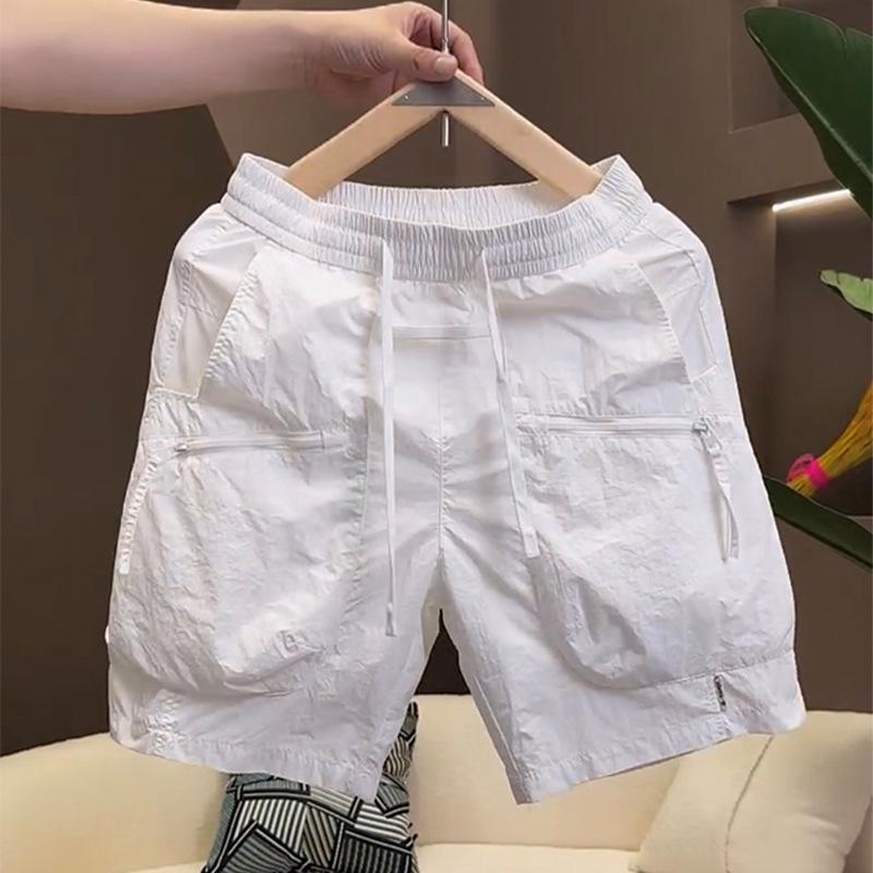 Мужские быстросохнущие дышащие летние пляжные шорты - Легкие, стильные шорты прямого кроя