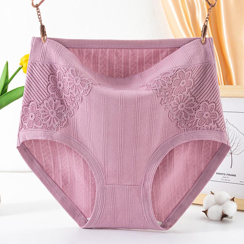 Женское нижнее белье размера плюс XL-6XL, трусы с высокой талией, хлопковые трусы, однотонное нижнее белье